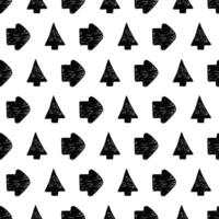 Seamless pattern with black hand drawn arrows vector