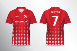 red abstract background for sport jersey mockup template vector