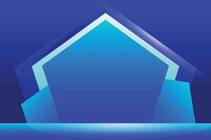 Abstract stage light and dark blue color gradient background. Modern minimalistic and geometric design template. vector