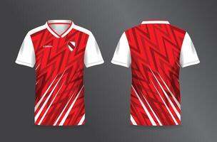 red and white zig zag abstract background and pattern for sport jersey mockup template vector