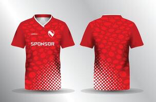rounded red abstract background and pattern for sport jersey mockup template vector