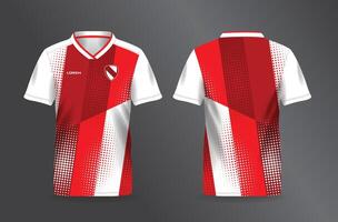 red white abstract background and pattern for sport jersey mockup template vector