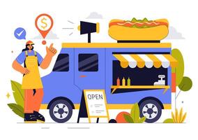 Small Business Success Illustration Featuring Independent Shops and Digital Stores in a Flat Background vector