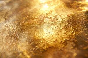 A gold surface with a rough texture photo