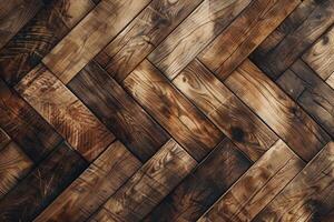 A wooden floor with a checkered pattern photo