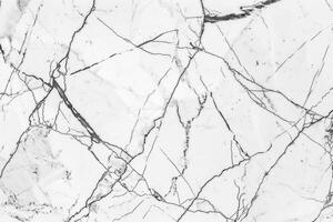 White marble floor with cracks and grooves. Natural stone texture background. photo