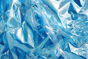 Patterned shiny silver foil. Abstract metallic background. photo