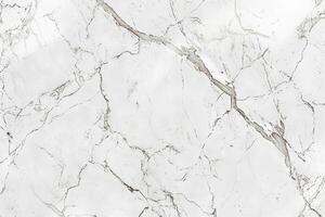White marble floor with cracks and grooves. Natural stone texture background concept. photo