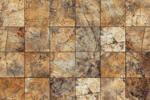 Tile floor with brown and gray pattern. Modern flooring design. photo