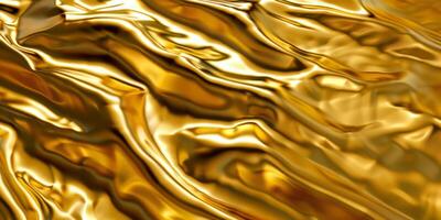 Gold colored rock with rough texture. Natural stone background for design projects. photo