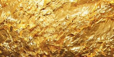 Gold colored rock with rough texture. Natural stone texture background. photo