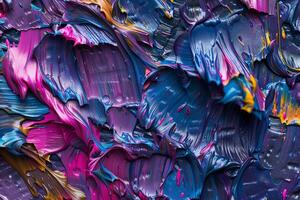 Abstract painting with colorful splatters. Modern art background. photo