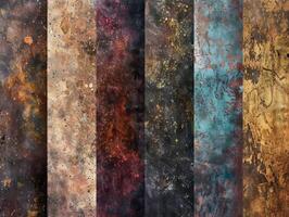 The image is a collage of different colored and textured papers photo