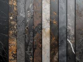 Collage of textured and colored papers. Abstract art background. photo