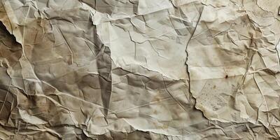 Paper with wrinkles and creases. Simple texture background for design projects. photo