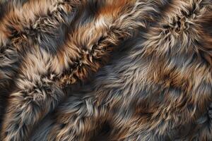 Fluffy white fur texture. Soft background. photo