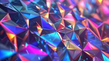 Colorful foil with a rainbow pattern. Background for design projects. photo