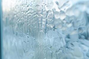 A window with condensation on it photo