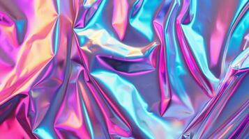 Rainbow foil texture. Abstract background. photo