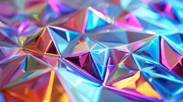 Rainbow patterned foil. Abstract background concept. photo