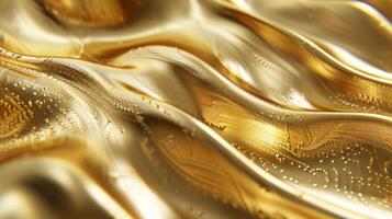 A gold fabric with a shiny texture photo