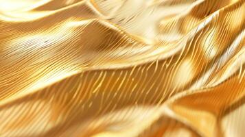 A gold fabric with a shiny, reflective surface photo