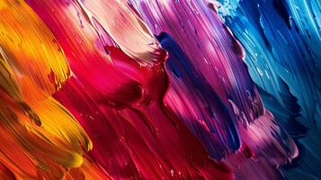 Abstract painting with splatters of color. Modern art background. photo