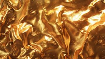 Textured gold background with paint specks. Abstract metallic background. photo
