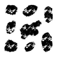 Brush strokes. Paintbrush set. Grunge design elements. Rectangle text boxes. Dirty distress texture banners. vector