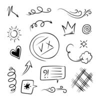 Doodle element set, for concept design. vector