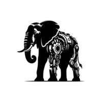 Abstract Cybernetic Elephant Illustration Perfect for Tech and Futuristic Themes vector