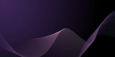 Abstract dynamic wave lines background. Modern flowing futuristic technology banner with blanks space area vector