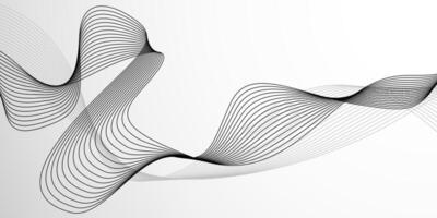 White abstract wavy lines background. Digital futuristic technology in the bright color vector