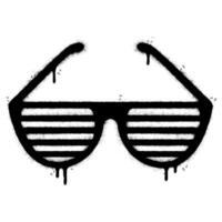 Spray Painted Graffiti Glasses isolated on white background. vector
