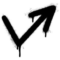 Spray Painted Graffiti arrow isolated with a white background. vector