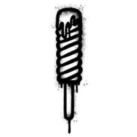 Spray Painted Graffiti ice cream con icon Sprayed isolated with a white background. vector