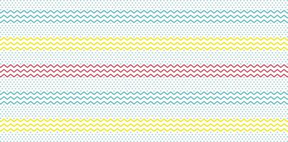Seamless geometric knitted pattern with striping zigzag lines colorful design isolated white backgrounds for patterned fills, webs pages, surface textures, books covers, fabrics printing, wraps papers vector