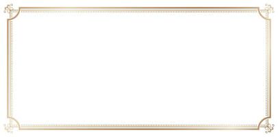 rectangle frame ornamental corner golden colors isolated on white backgrounds simple line corner ornate pattern for design frame for your text or image, borders divider, labels, certificate completion vector