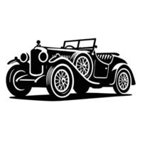 An old car on a white background vector