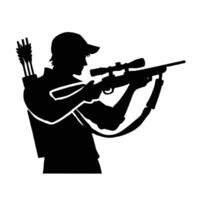 Hunting silhouette silhouette illustration vector
