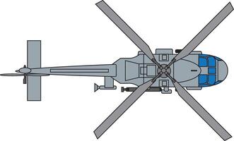 An illustration of a helicopter with two propellers vector