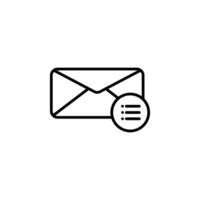 Email list icon vector