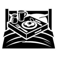 Breakfast in bed vector