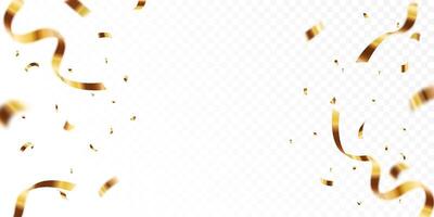 Confetti explosion on background. Falling gold confetti seamless background. Holiday confetti element. vector