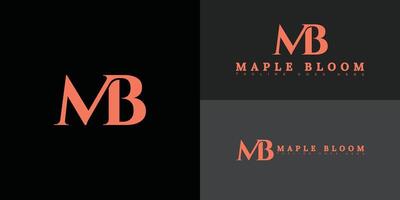 Modern initial letter MB or BM logo in orange color isolated on multiple background colors. The logo is suitable for artisan business logo design inspiration templates. vector