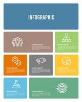 7 Steps infographic poster or brochure template design. Business Presentation, Banner, Marketing and Strategy. vector