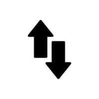 Up down arrow icon in rounded corner. Upward downward arrows sign symbol vector