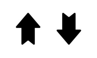 Up and down arrow icon in rounded corner. Upward and downward sign symbol vector