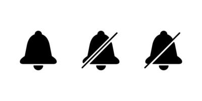 Notification and silent bell icon in generic concept vector