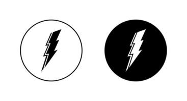 Lightning, thunderbolt icon in trendy style vector